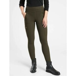 Athleta Olive Green Headlands Hybrid Cargo Tight Leggings Women’s 2